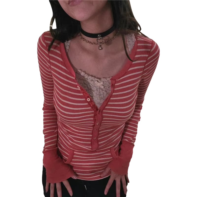 Riley Retro Striped Fitted Sweater