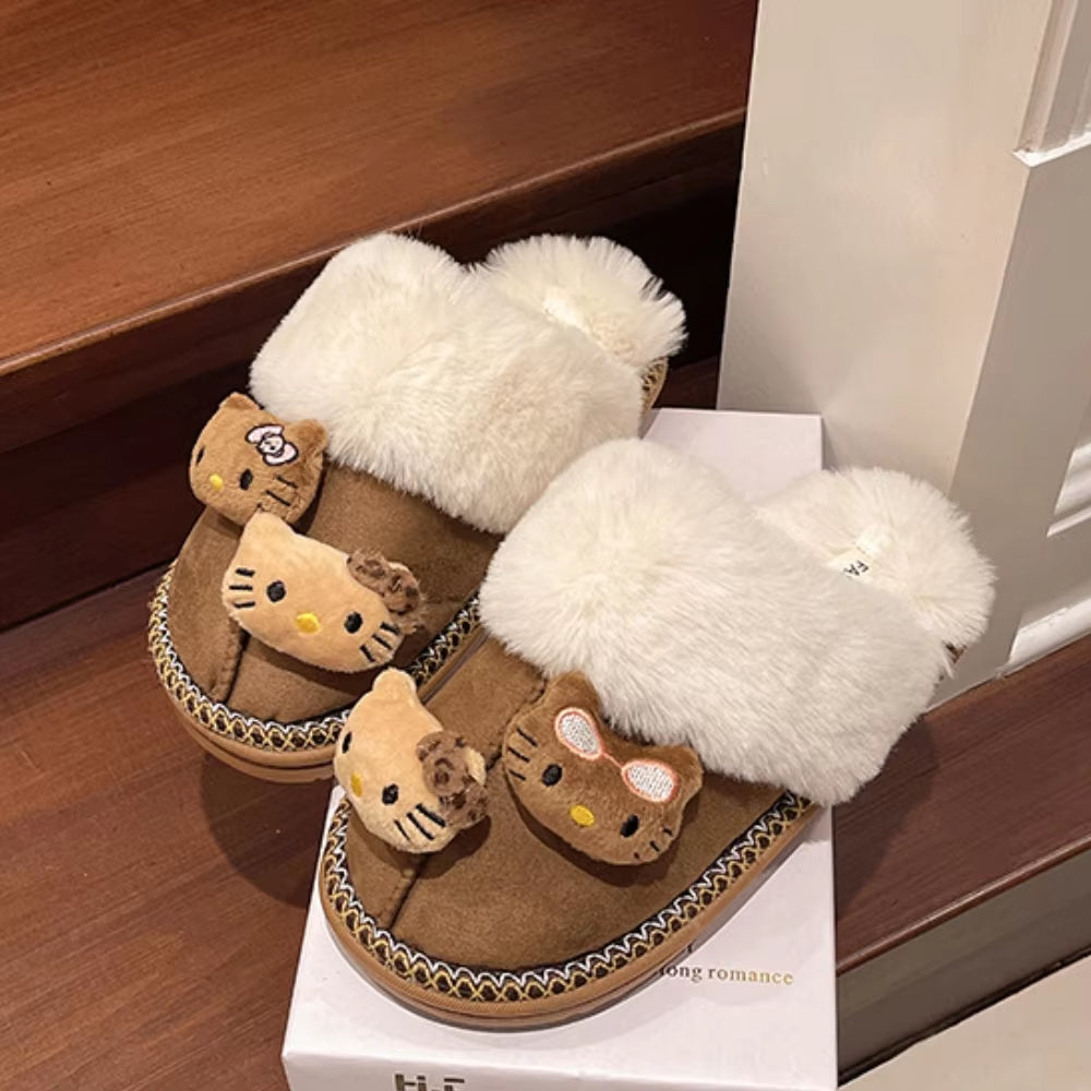 Winter Sisters Cozy Plush Slippers