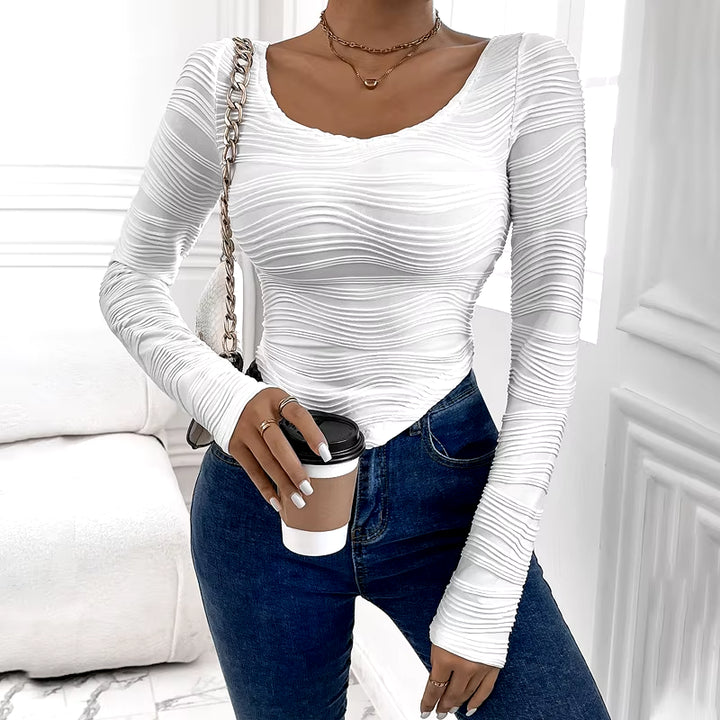 Kaia Textured Knit Full-Length Top