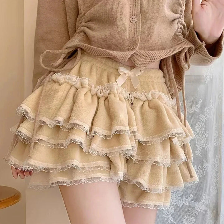 Hara Plush Ruffle Shorts 