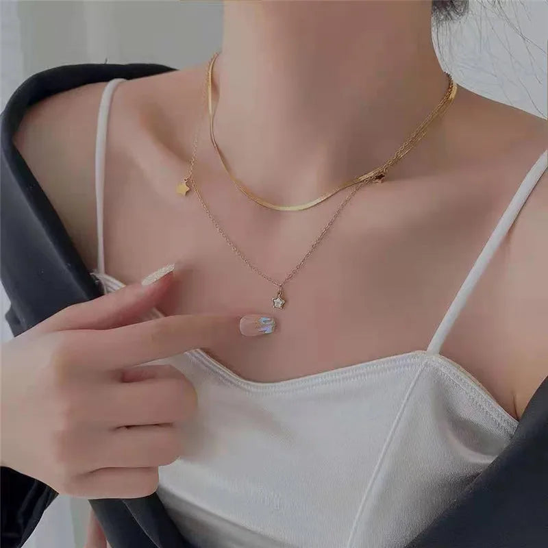 Larissa Stars Necklace & Bracelet Stack