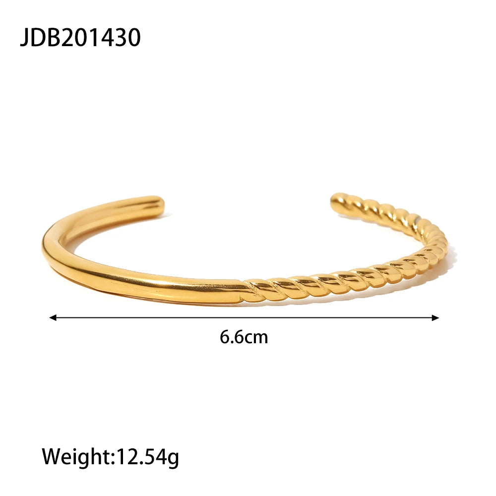 Rosalinda Waterproof Mixed Metal Bangles Bracelet Stack