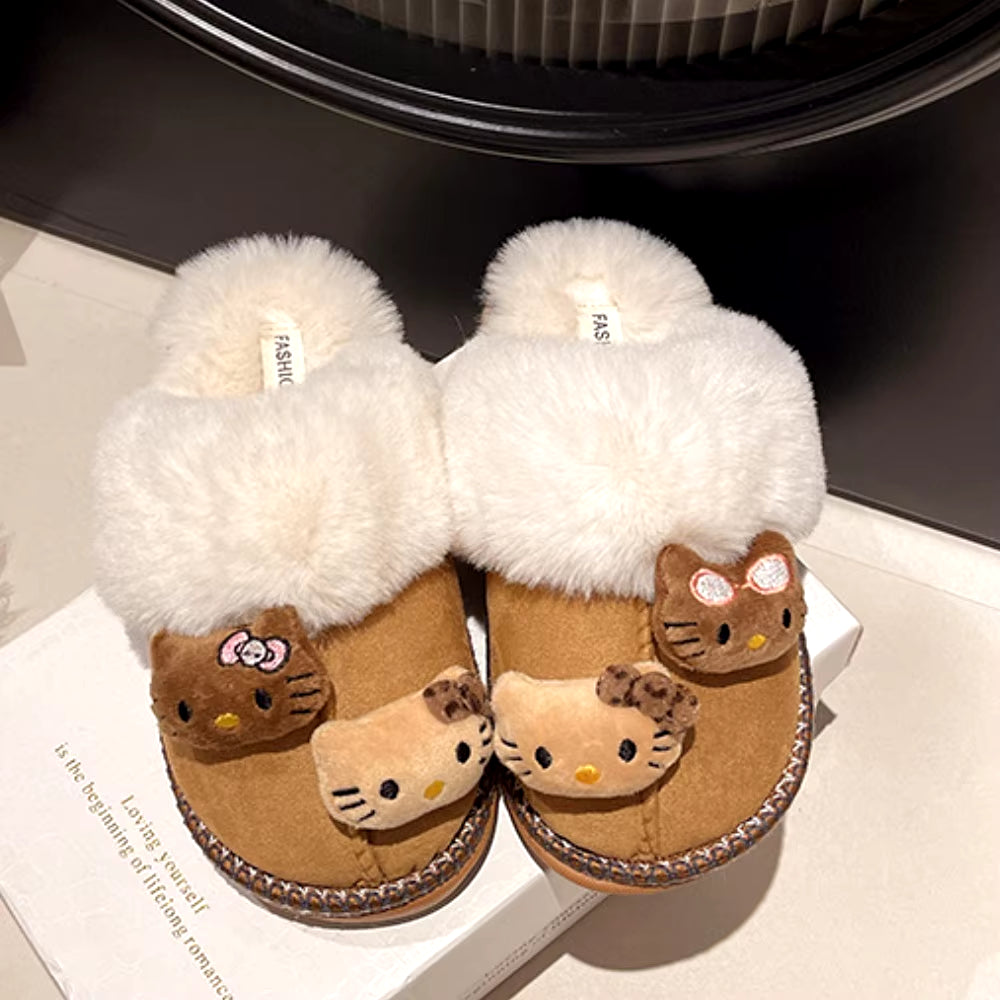 Winter Sisters Cozy Plush Slippers