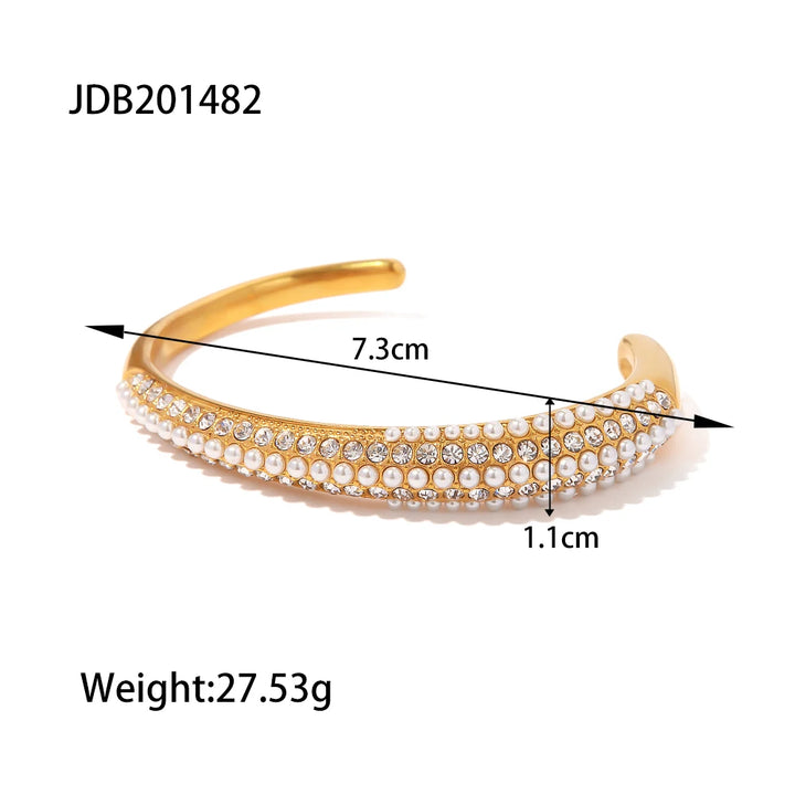 Rosalinda Waterproof Mixed Metal Bangles Bracelet Stack