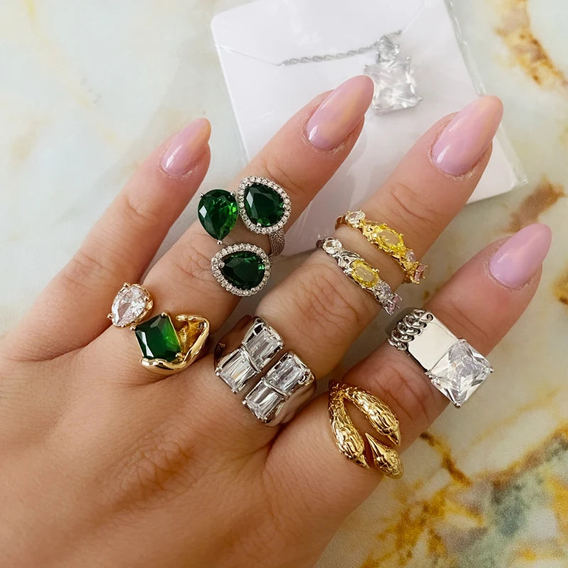 Demeter Mixed Metal Asymmetrical Rings