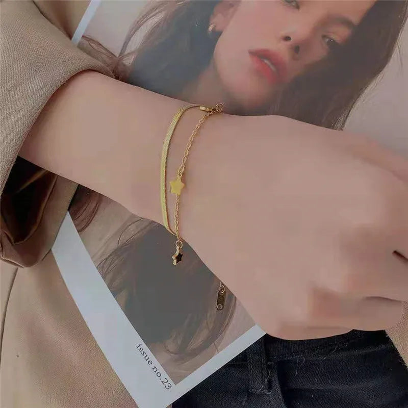 Larissa Stars Necklace & Bracelet Stack