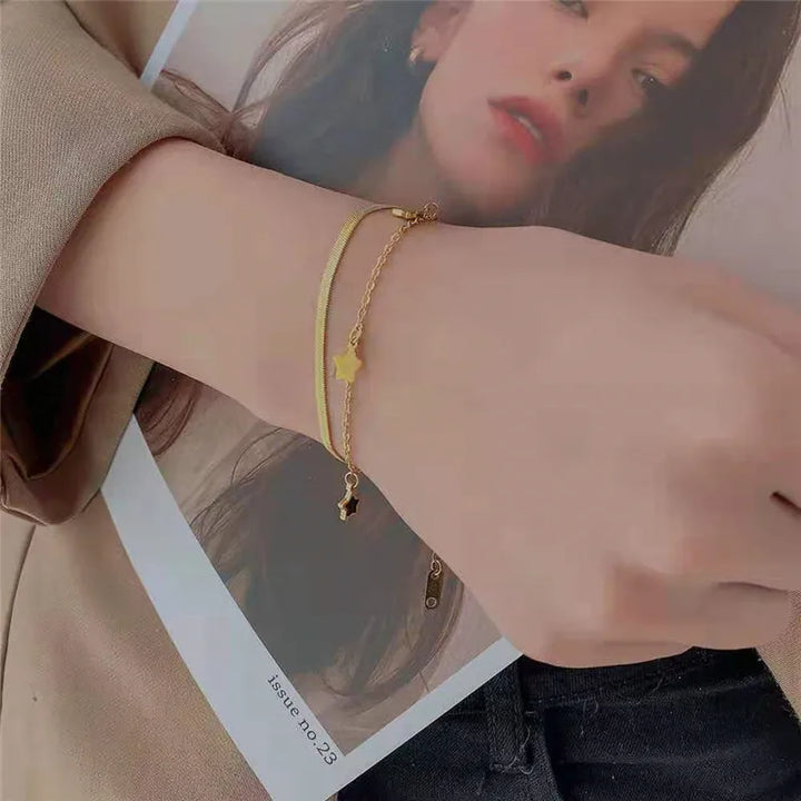 Larissa Stars Necklace & Bracelet Stack