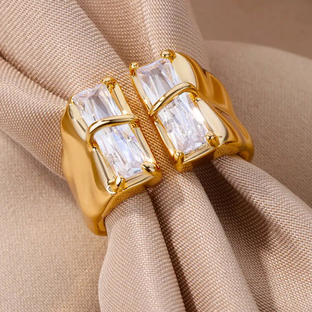 Demeter Mixed Metal Asymmetrical Rings