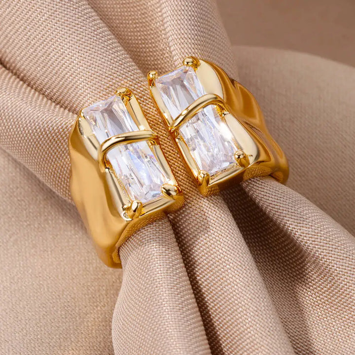 Demeter Mixed Metal Asymmetrical Rings