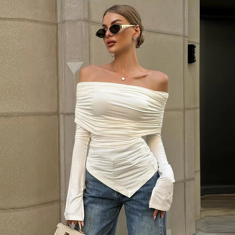 Mia Off-Shoulder Asymmetrical Top