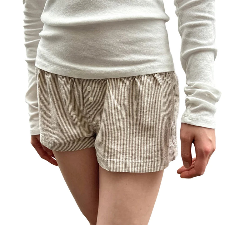 Y2K Shorts Women Fairycore Clothing Floral/Plaid Print Elastic Low Waist Lounge Boxers Shorts Hot Pants Streetwear