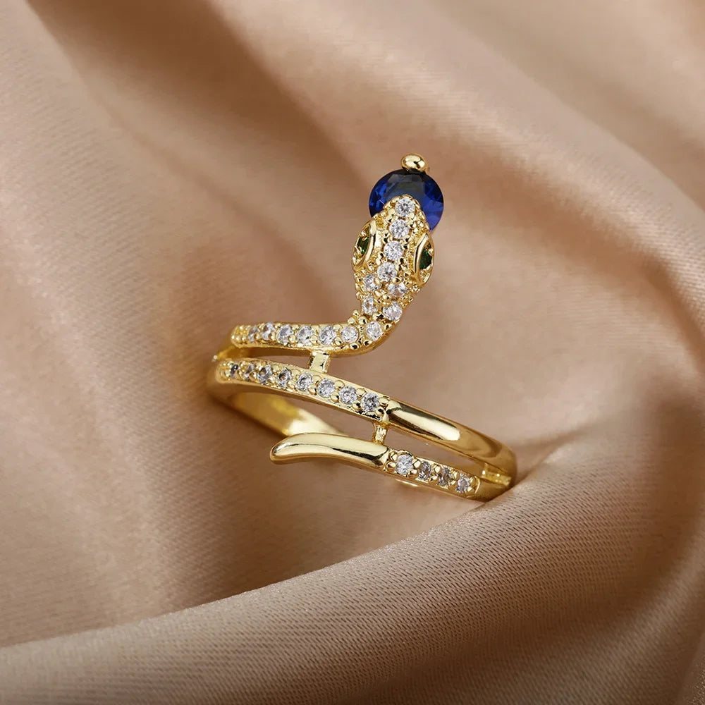 Vesta Jeweled Serpent Rings