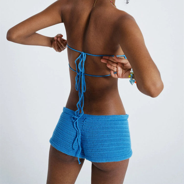 Nani Blossom Ribbed Knit Crochet Summer Set
