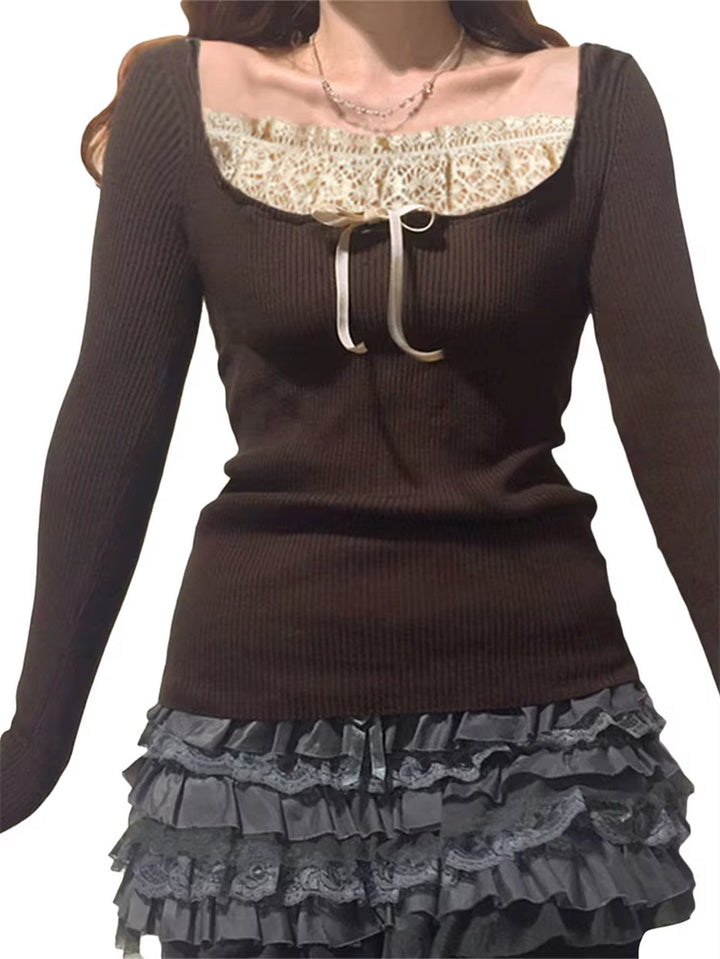 Ivy Ruffle Bowknot Top