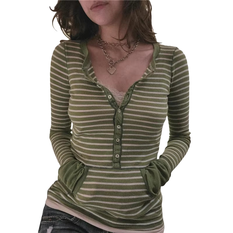 Riley Retro Striped Fitted Sweater
