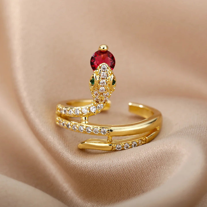 Vesta Jeweled Serpent Rings