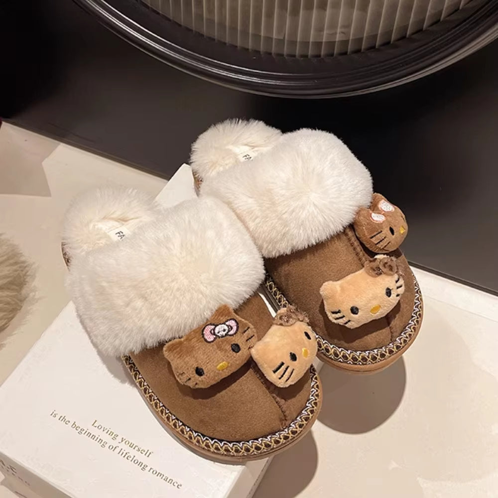Winter Sisters Cozy Plush Slippers