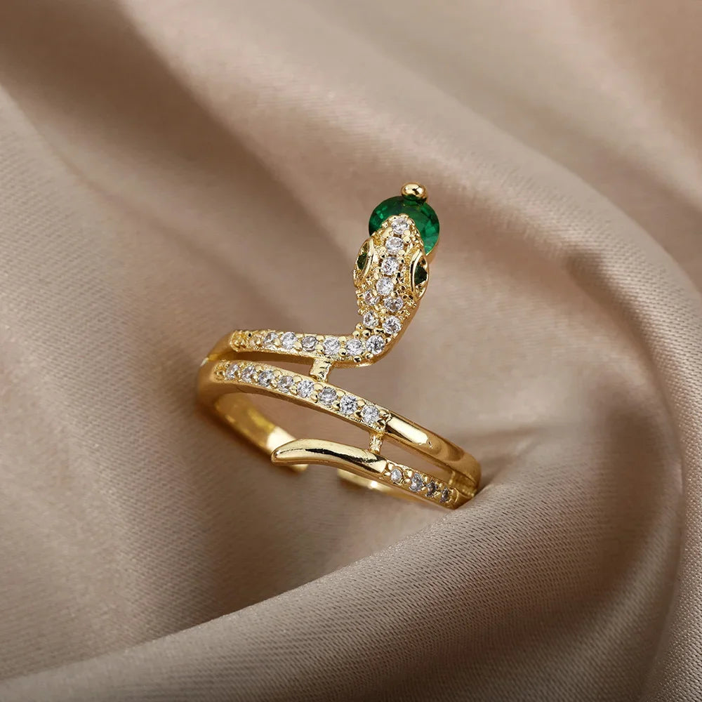 Vesta Jeweled Serpent Rings
