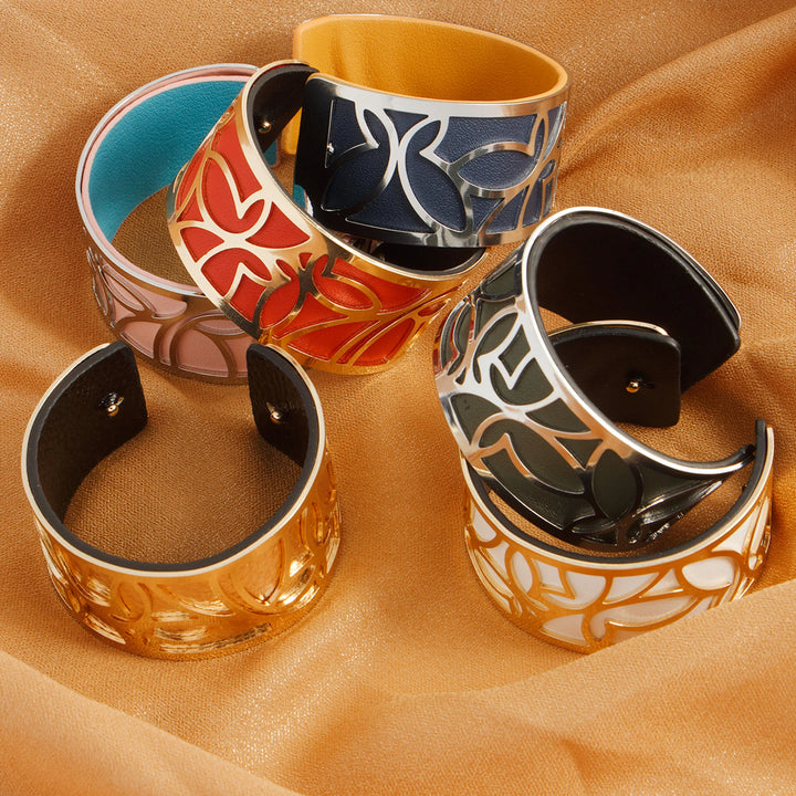 Lavinia Double-Sided Leather Bracelet Stacks