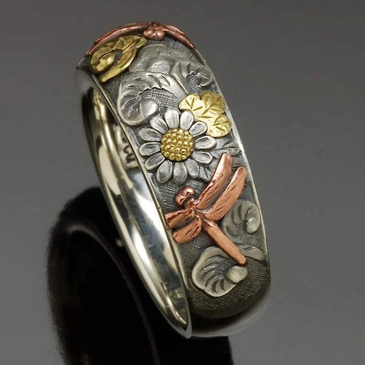 Rose Gold Dragonflies in the Garden Ring