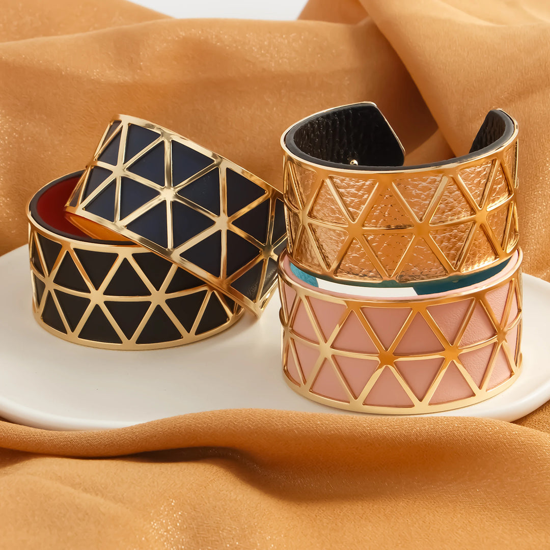 Lavinia Double-Sided Leather Bracelet Stacks