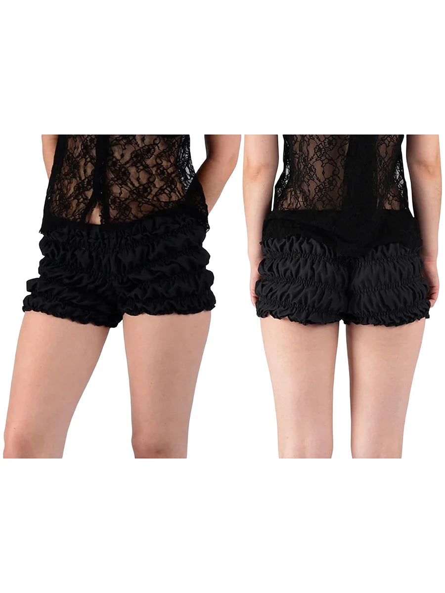 Summer Plaid Ruffle Shorts