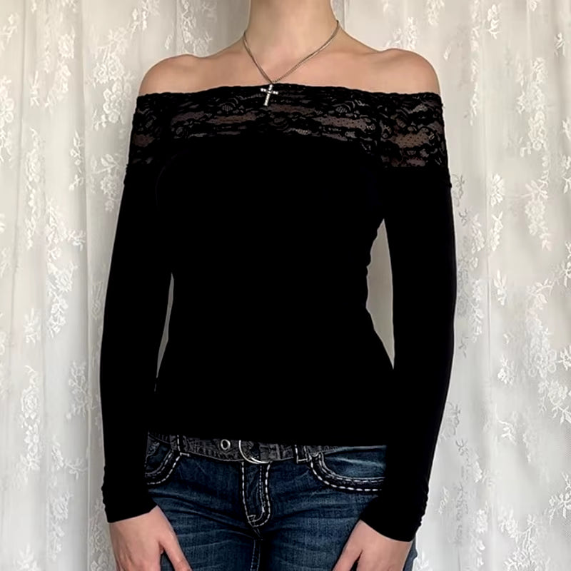 Sohana Lacey Off-Shoulder Top