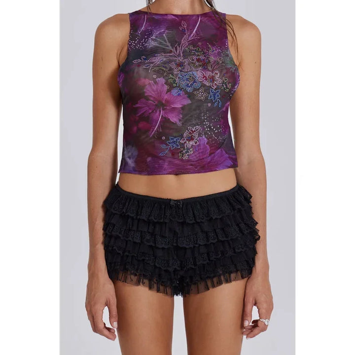 Candii Lace Ruffle Shorts