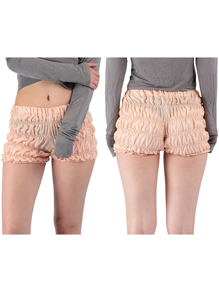 Summer Plaid Ruffle Shorts