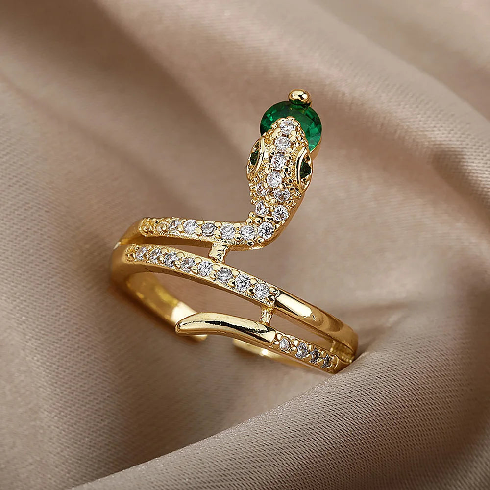 Vesta Jeweled Serpent Rings