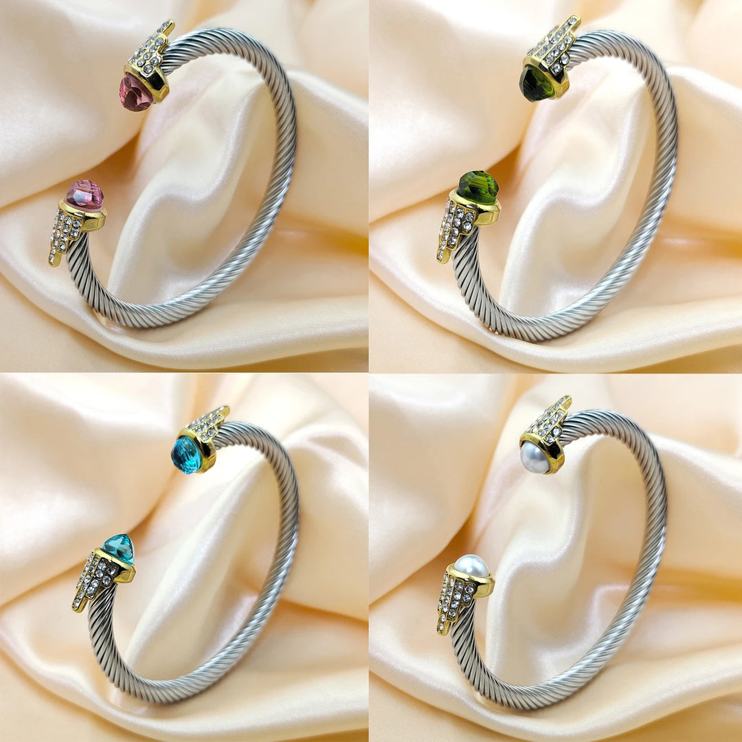 Aphrodite Drip Mixed Metal Bracelet Stack