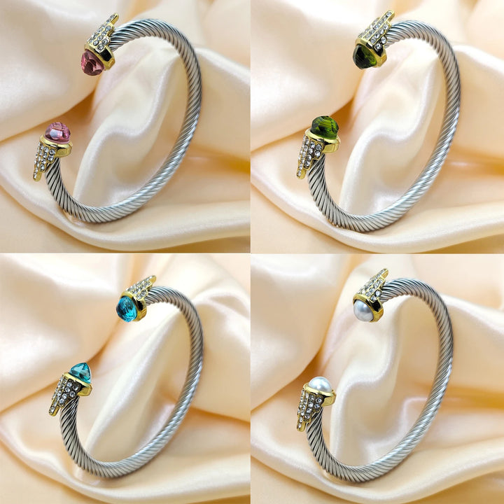 Aphrodite Drip Mixed Metal Bracelet Stack