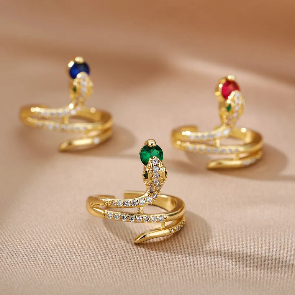 Vesta Jeweled Serpent Rings