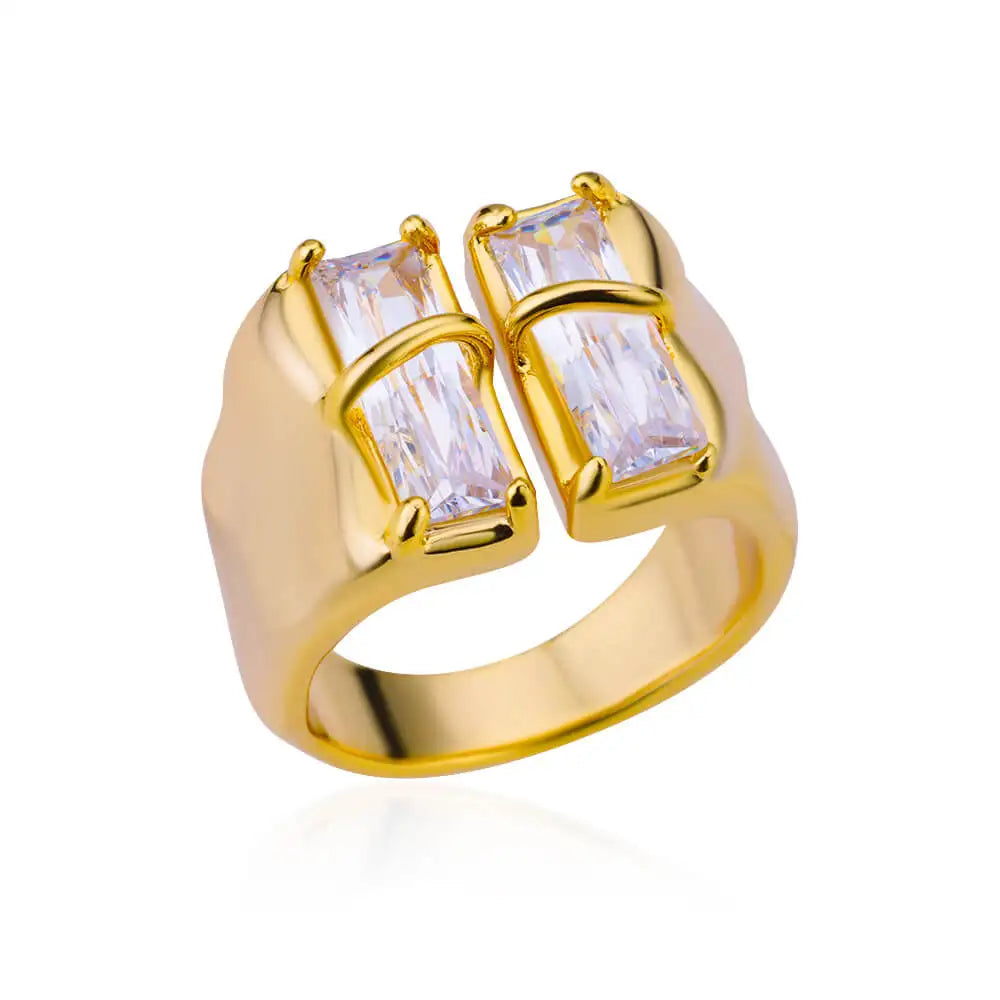 Demeter Mixed Metal Asymmetrical Rings