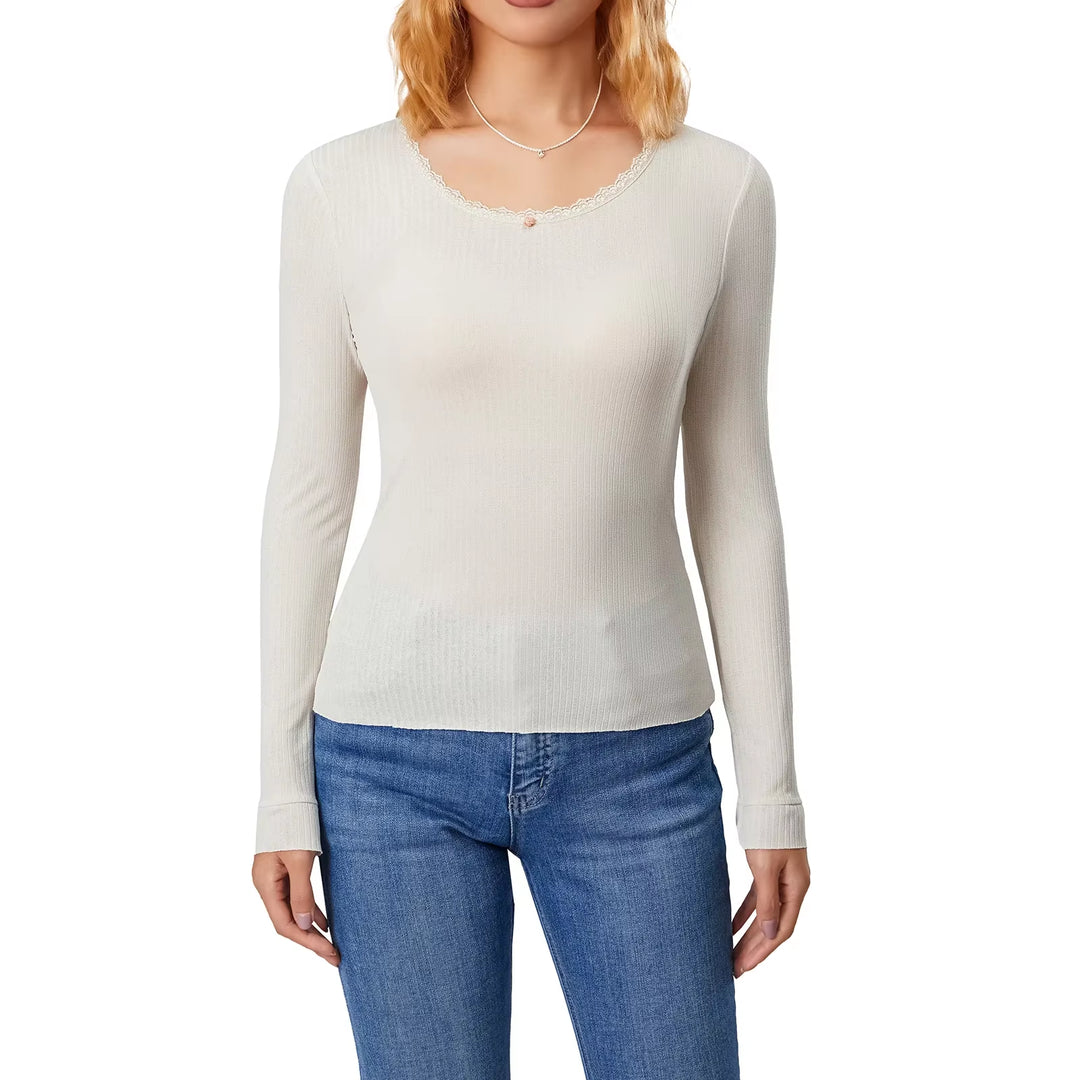 Maia's Rose Ribbed Knit Top