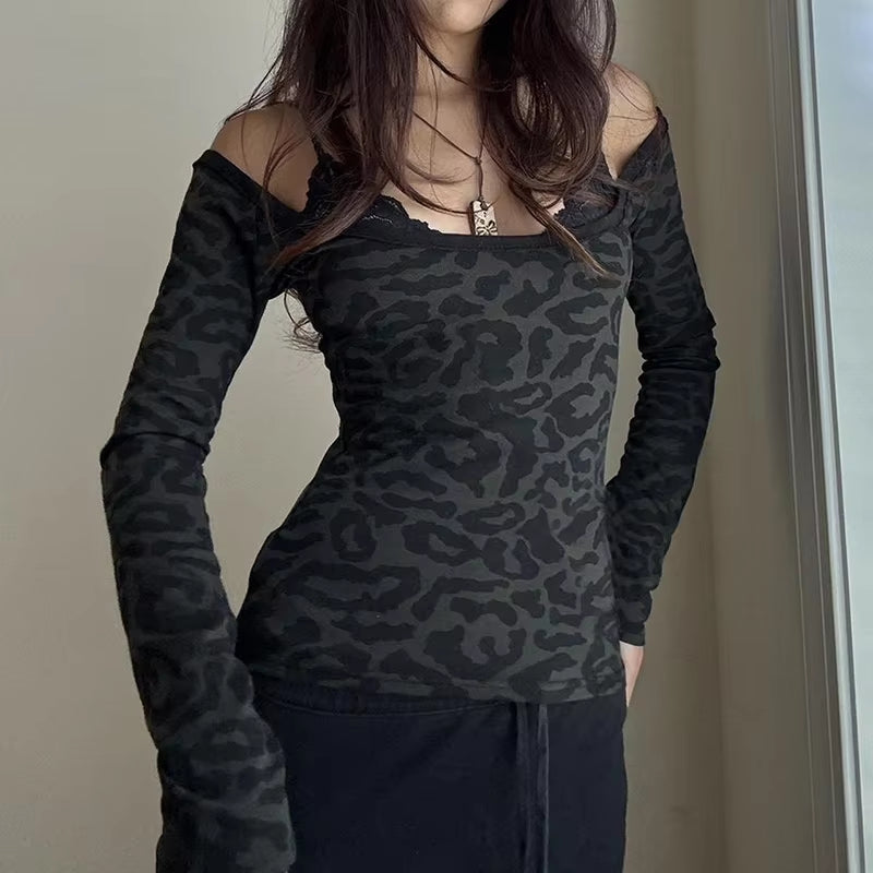Jana Black Leopard Top