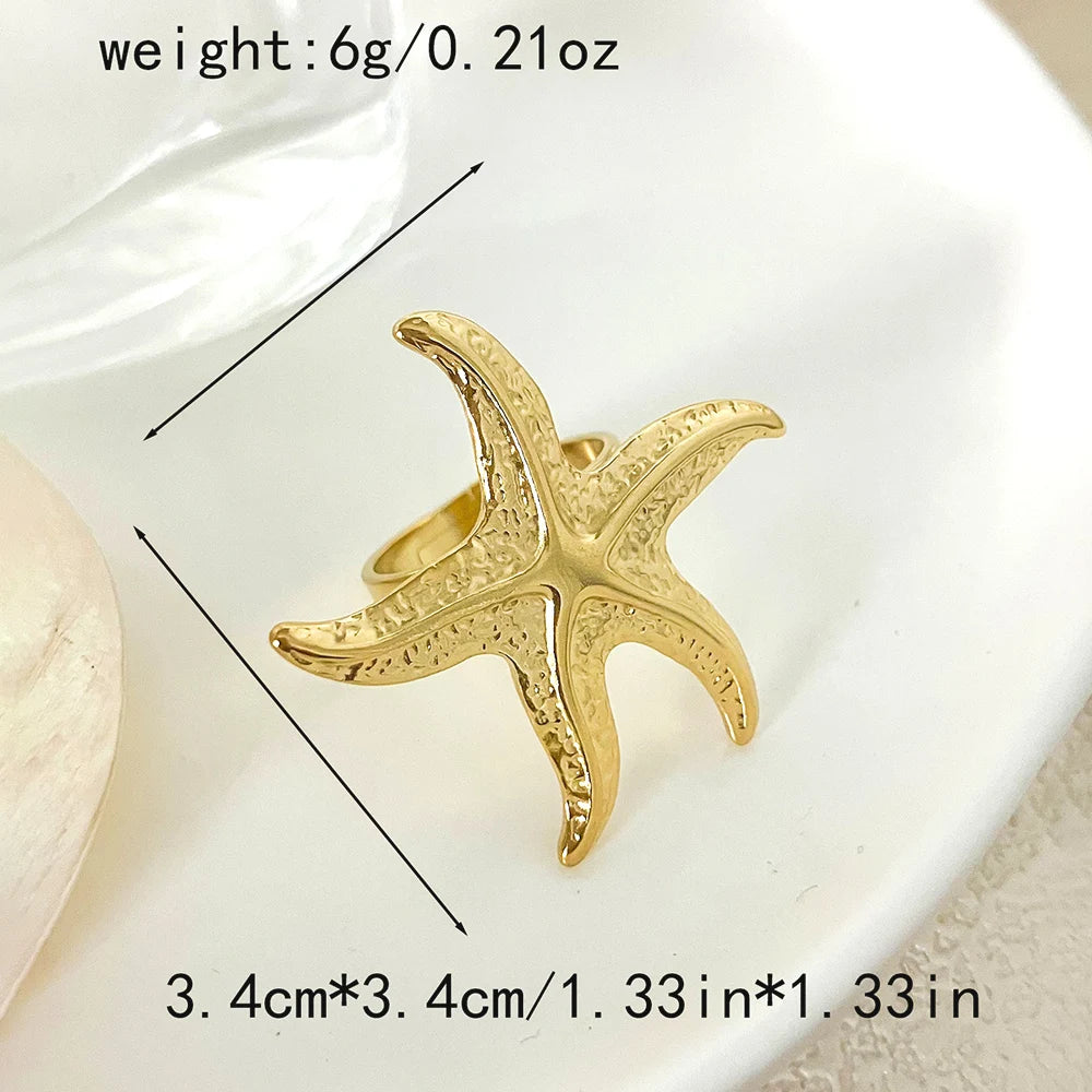 Nyx Starfish Gold Ring