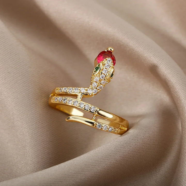 Vesta Jeweled Serpent Rings