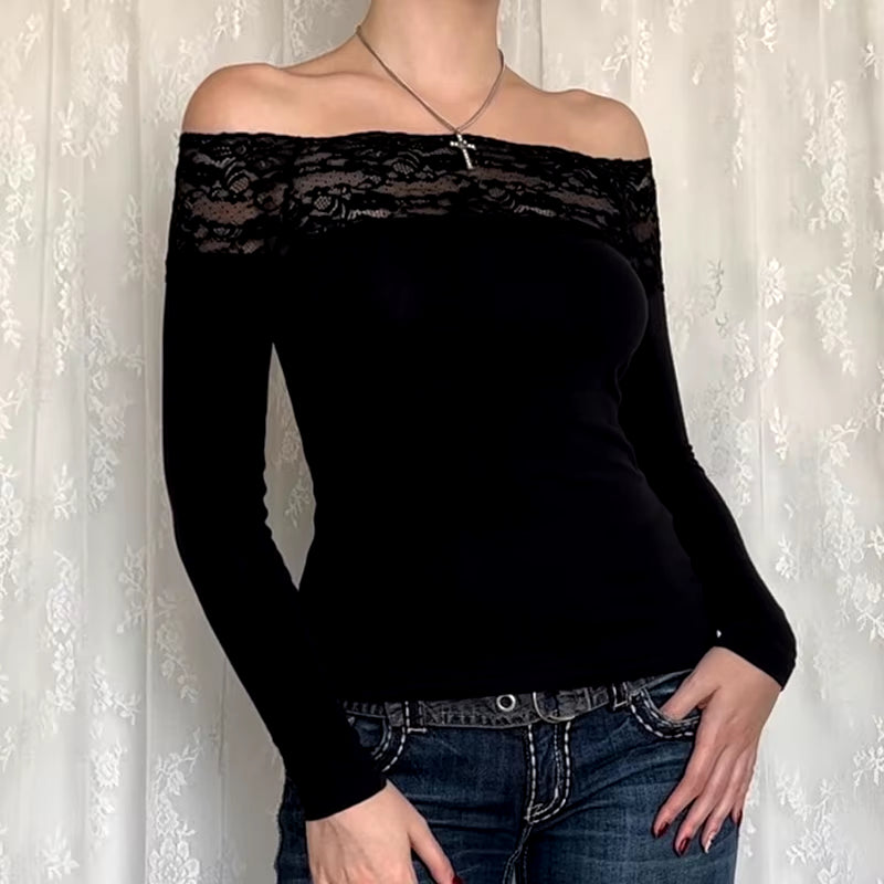 Sohana Lacey Off-Shoulder Top