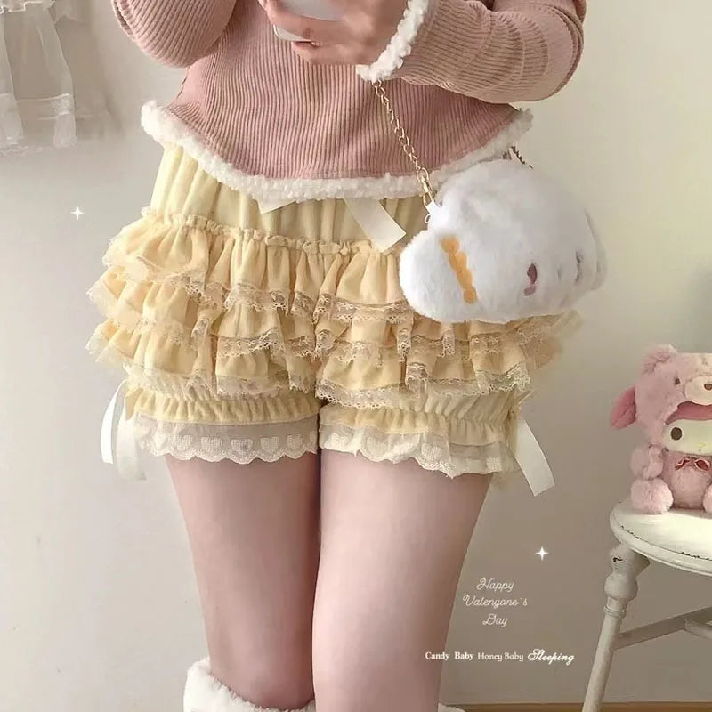 Hara Plush Ruffle Shorts 